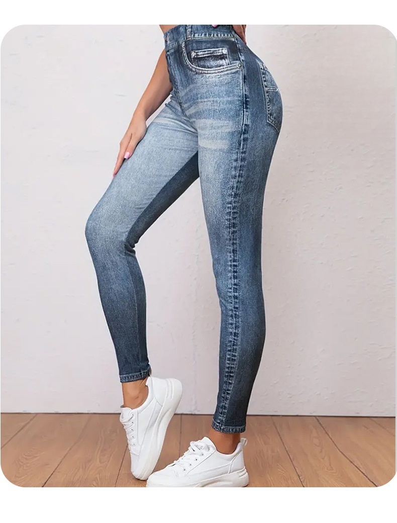 Womens Classic Medium Wash High Waist Skinny Ankle Jeans